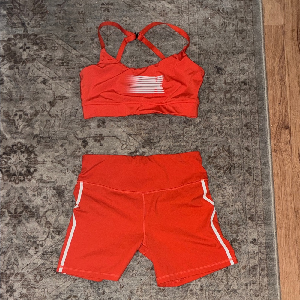 Savage X Fenty Retro Runna Set - Orange Guava - NWOT - High Compression